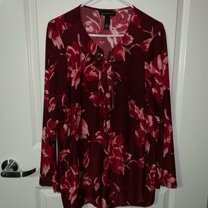 INC International Concepts Red Floral Shirt 2X